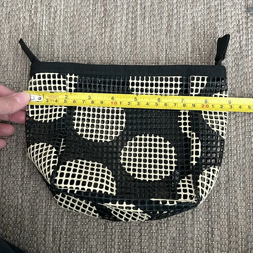 PINK Victoria's Secret Polka Dot Rubber Mesh Cosmetic Bag